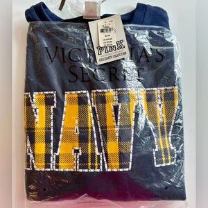 NEW Victoria’s Secret PINK Collegiate Collection Navy Midshipmen Sweatshirt Sz M